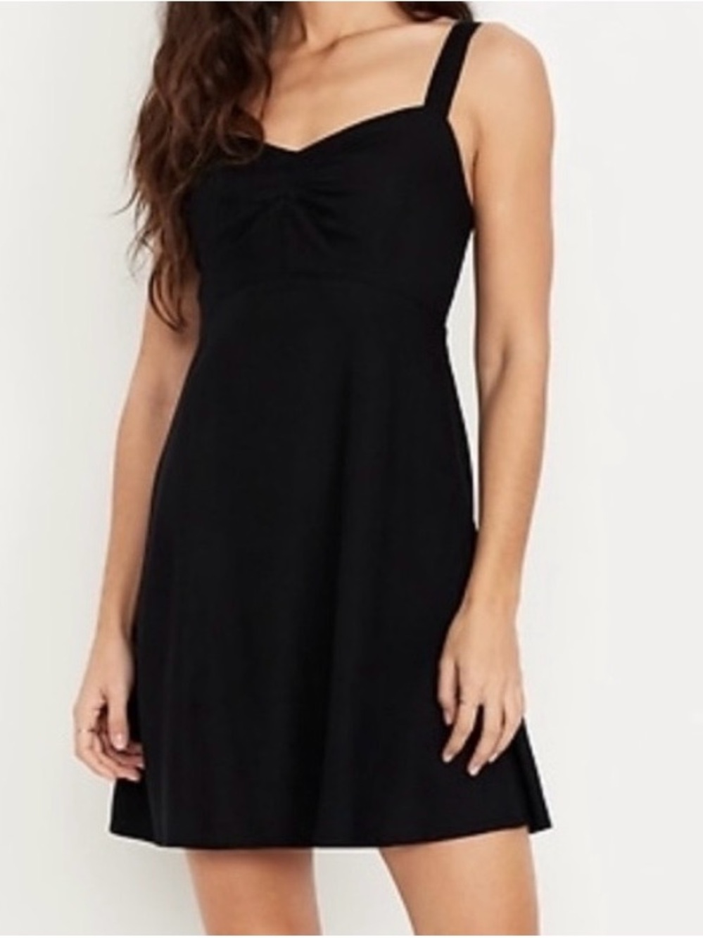 Old Navy Black Fit & Flare Petite XXL Crepe Mini Dress